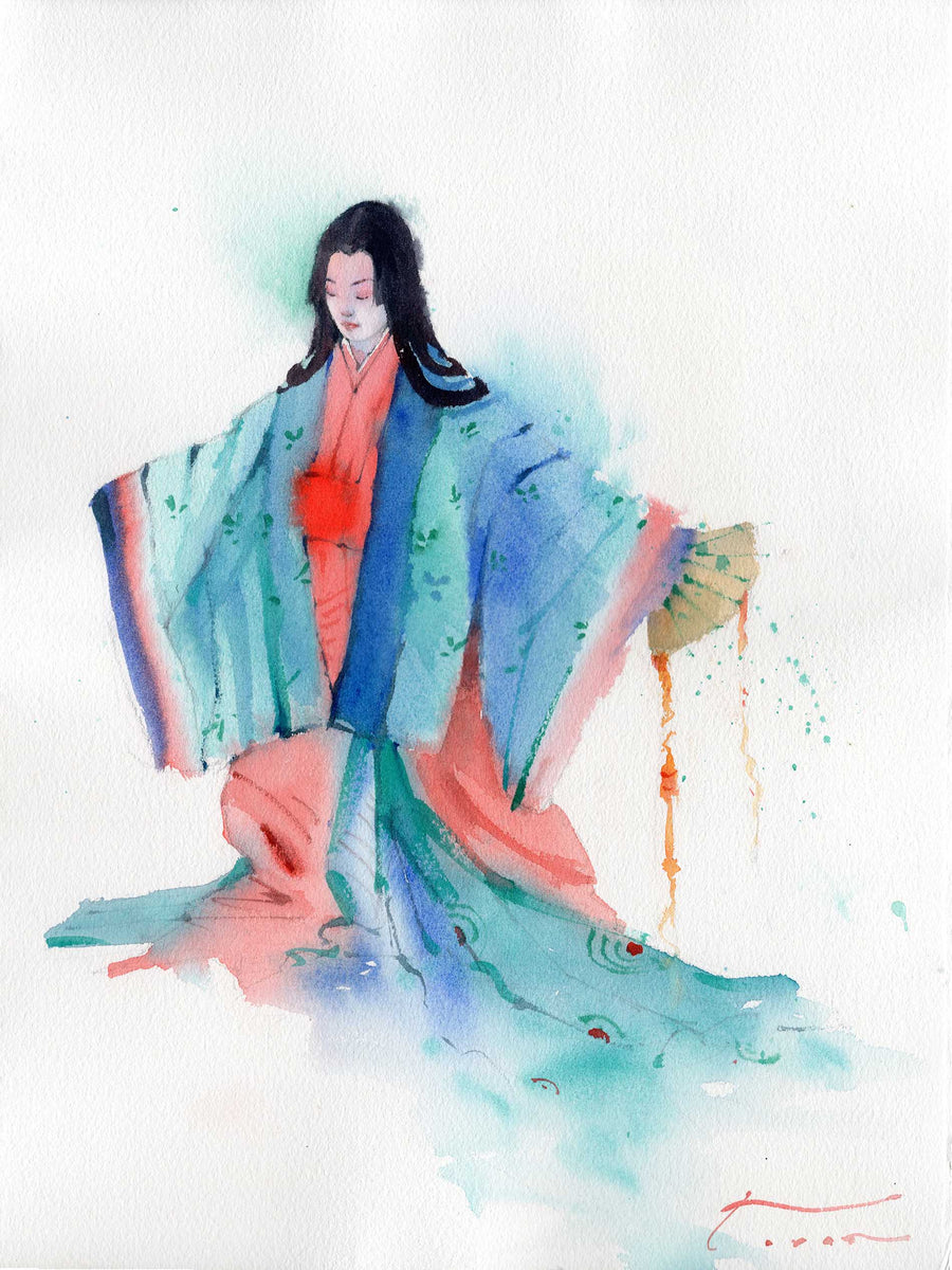 Japanese Princess Coral and Blue